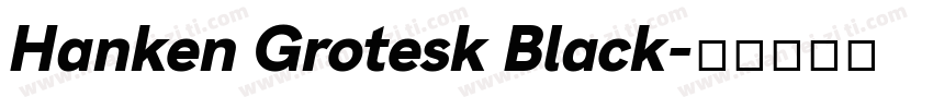 Hanken Grotesk Black字体转换